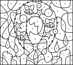256x226 Christmas Wreath Coloring Page Printables Apps For Kids