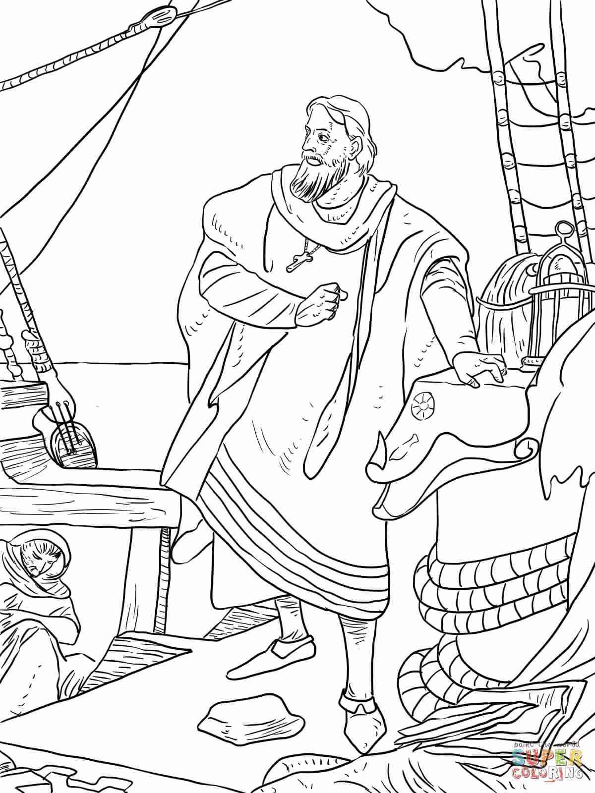 1200x1600 Selected Christopher Columbus Coloring Page Fr