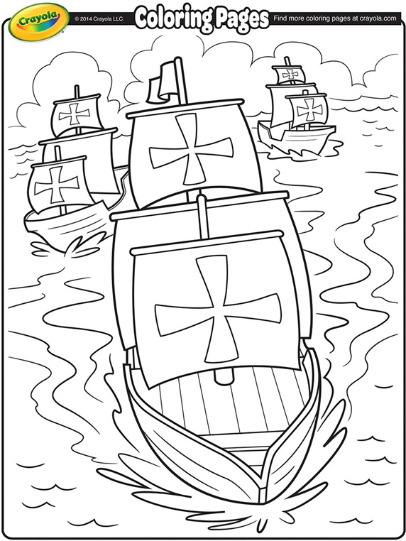 572x762 Christopher Columbus Coloring Page Free Printable Pages Throughout