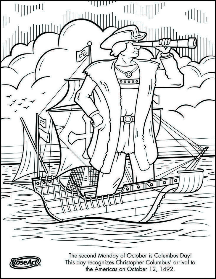 730x944 Christopher Columbus Coloring Page To Print Figures Coloring