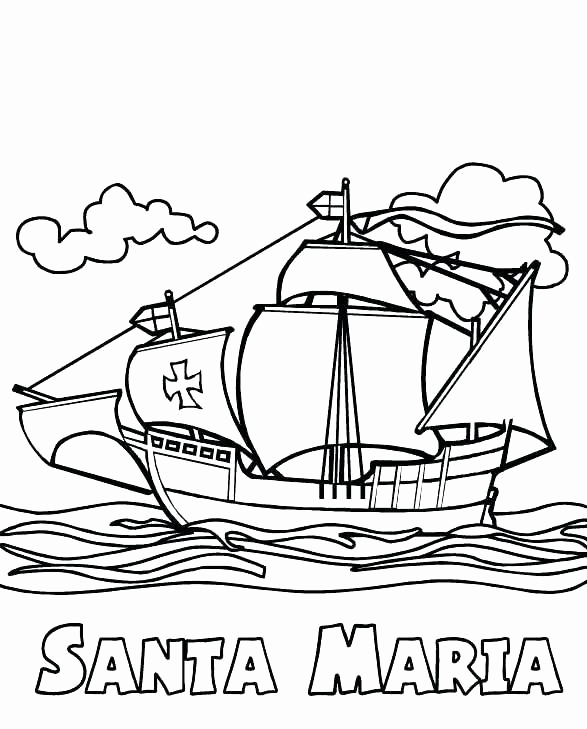 587x729 Christopher Columbus Three Ships Coloring Pages Photos Christopher