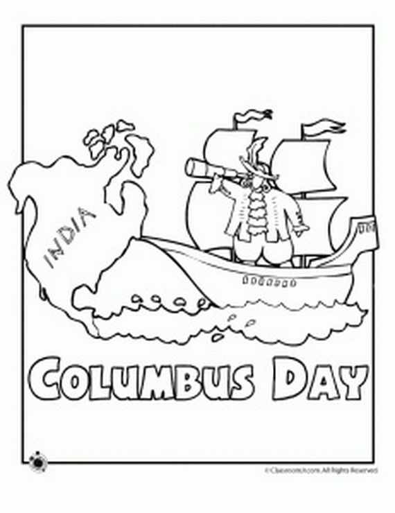 570x740 Colorear Columbus Day