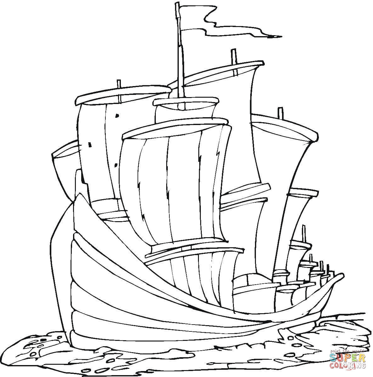 1185x1200 Simplified Christopher Columbus Ships Coloring Pages Of Page Free