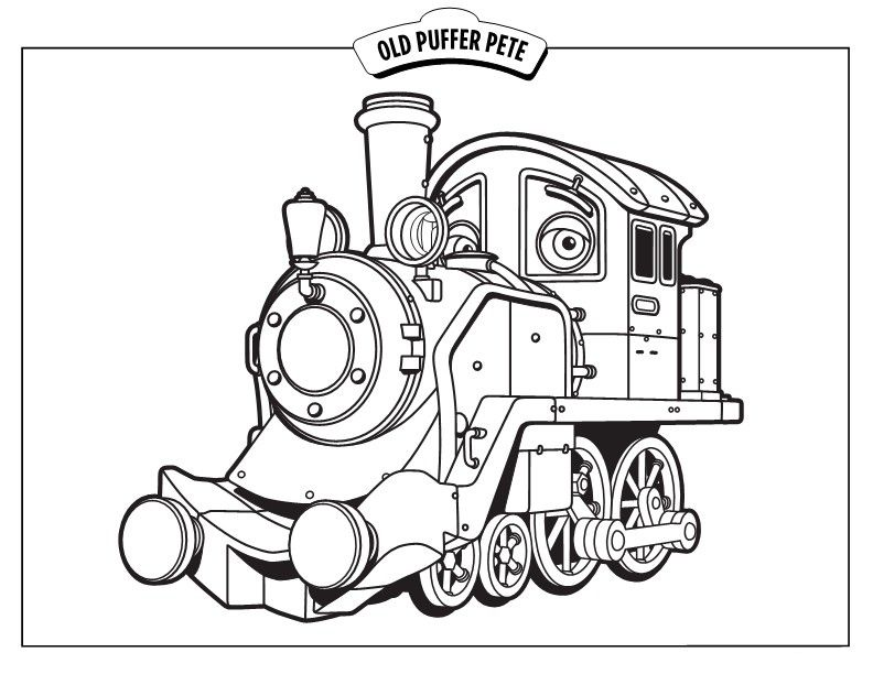 792x612 Chuggington Trains Coloring Pages Old Puffer Pete