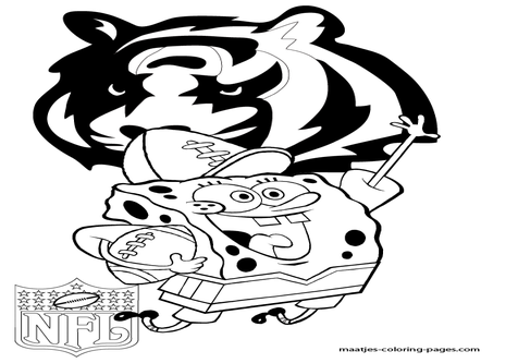 476x333 Cincinnati Bengals Coloring Pages With Spongebob