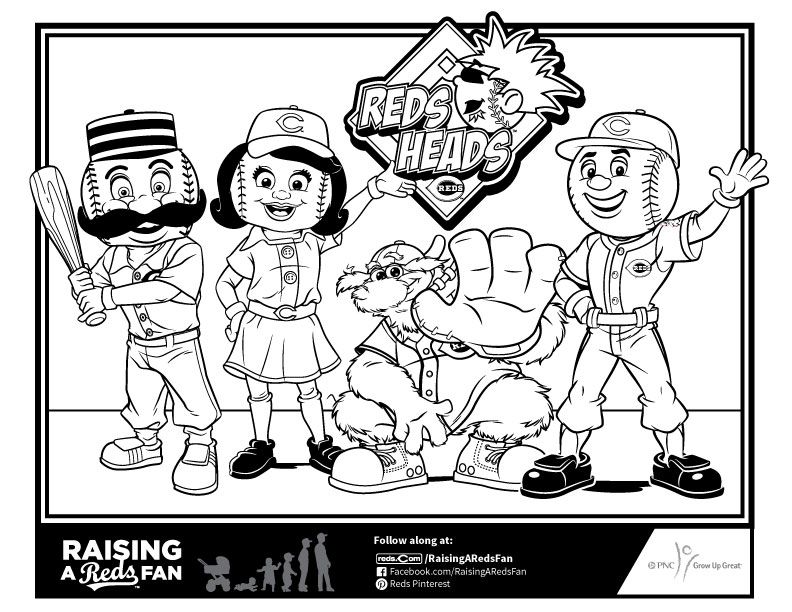 792x612 Reds Mascot Coloring Sheet Raising A Reds Fan