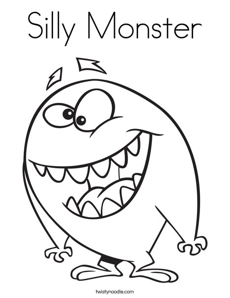 468x605 Silly Monster Coloring Page
