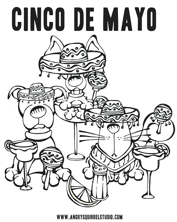 600x750 Printable Mayo Coloring Pages For Kids Free Coloring Cinco De Mayo