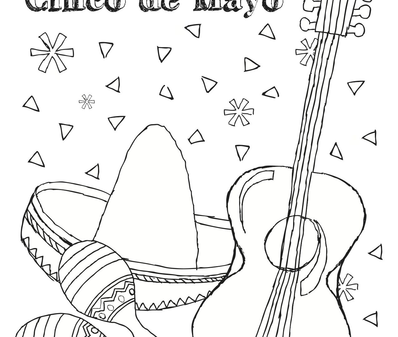 1275x1080 Cinco Mayo Coloring Pages That Are Free To Print Printable De Kids