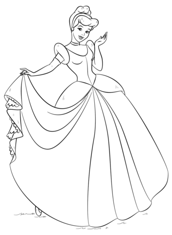 352x480 Free Coloring Pages Cinderella Cinderella Coloring Pages Free
