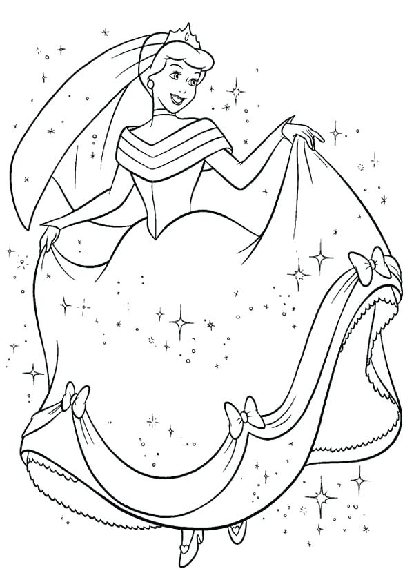 600x840 Princess Coloring Pages For Girls Cinderella Color Pages