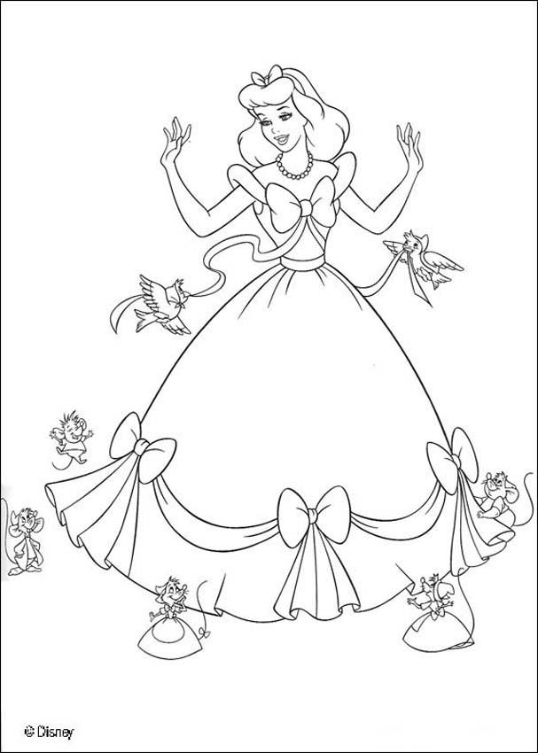 607x850 Cinderella And The Prince Coloring Pages