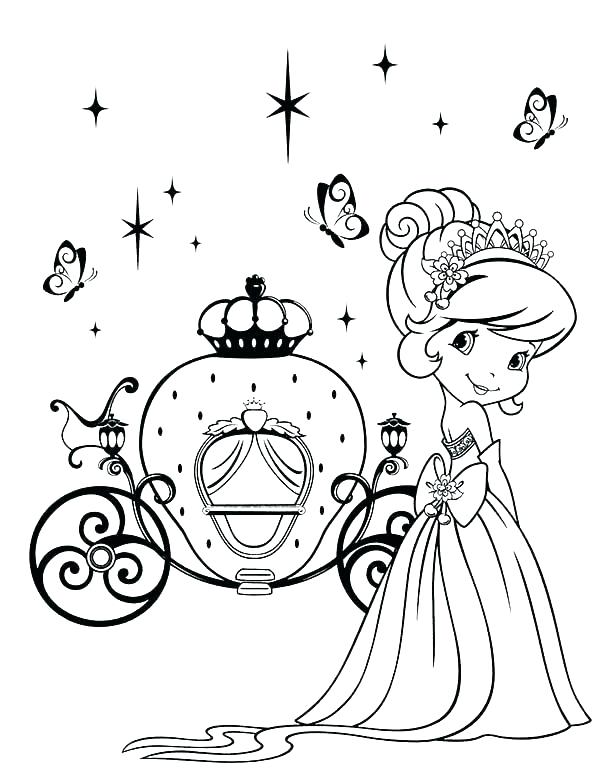 600x776 Carriage Coloring Pages Strawberry Shortcake Princess Coloring