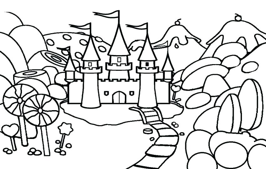 850x540 Cinderella Castle Coloring Sheet Princess Castle Coloring Page