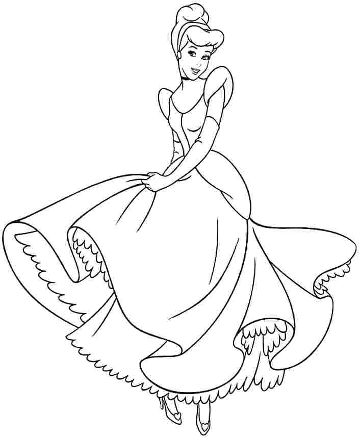 706x859 Cinderella Coloring Pages Princess Coloring Pages Cinderella