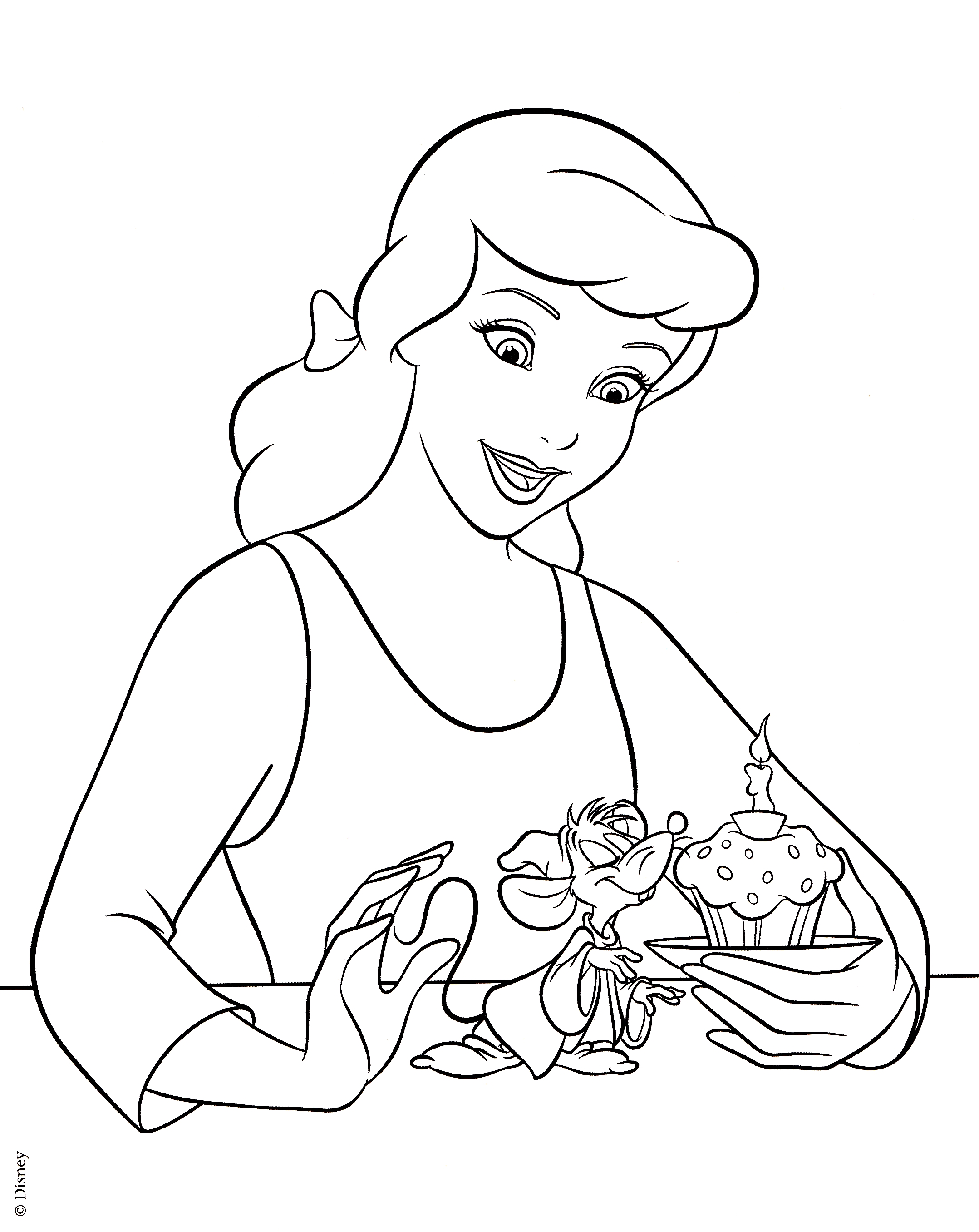 2157x2713 Disney Princess Cinderella Coloring Pages