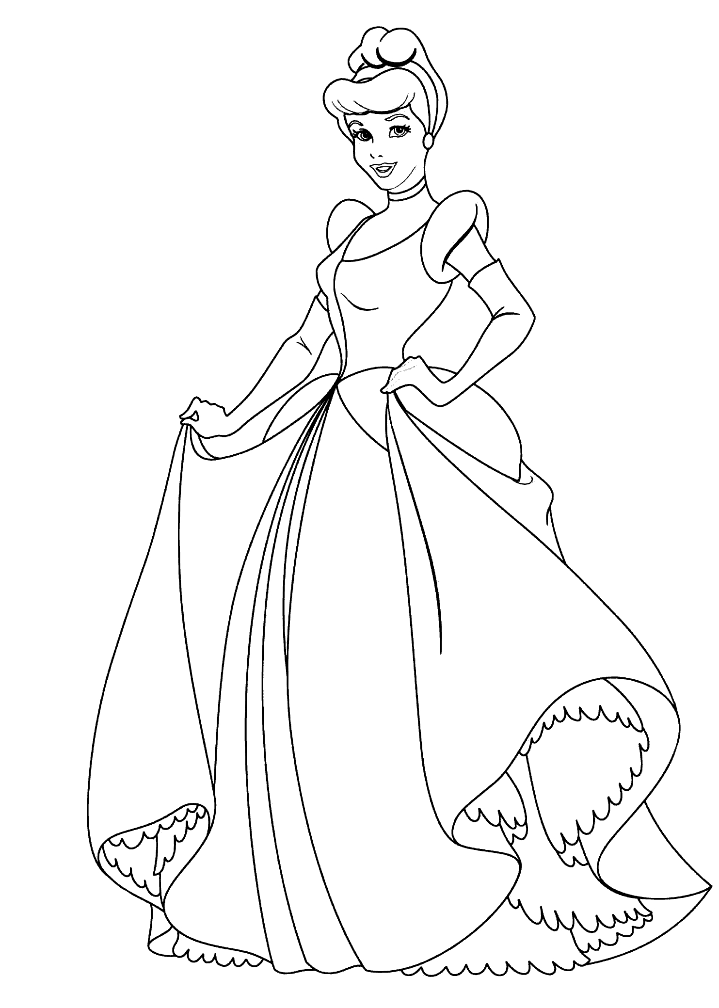 1483x2079 Cinderella Coloring Games
