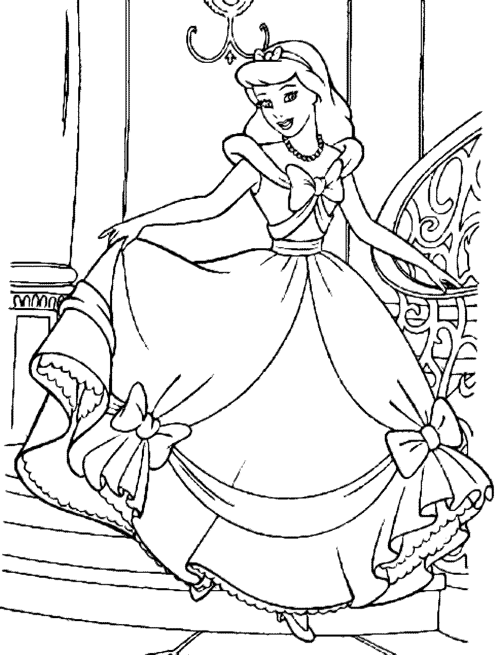 1000x1314 Cinderella Coloring Pages Free