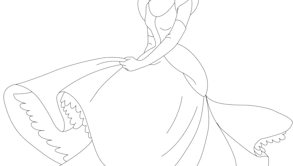 960x544 Printable Cinderella Coloring Pages