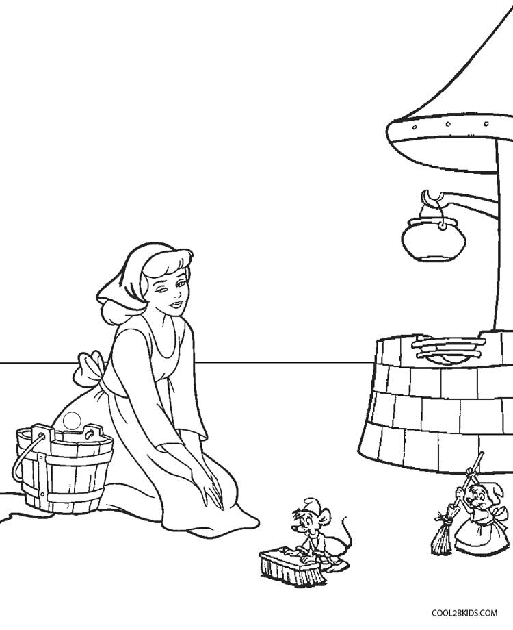 750x920 Free Printable Cinderella Coloring Pages For Kids