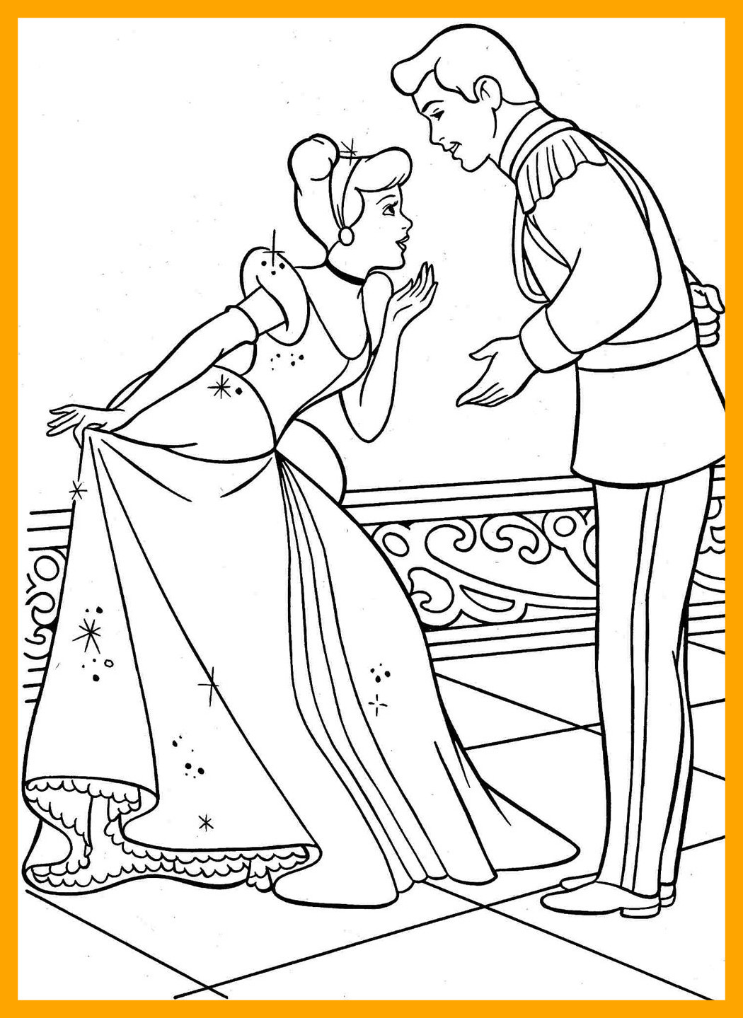 1050x1439 Stunning Cinderella Coloring Pages Coloringsuite Of Disney