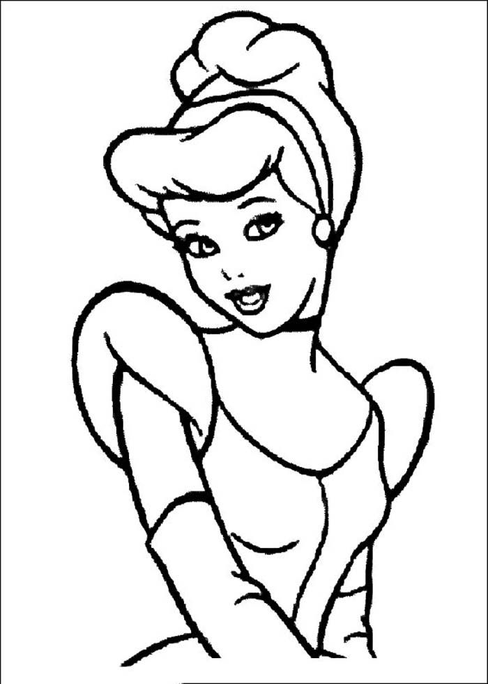 Cinderella Face Coloring Pages at GetDrawings | Free download