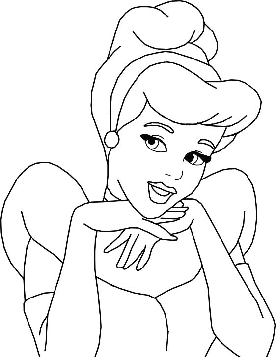 Cinderella Face Coloring Pages at GetDrawings | Free download