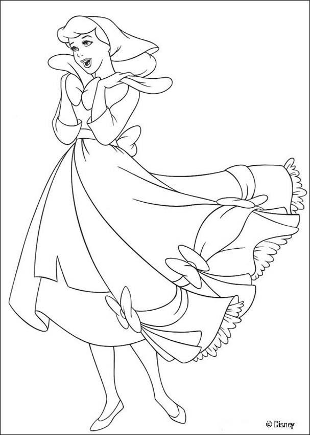 607x850 Cinderella Singing Coloring Pages