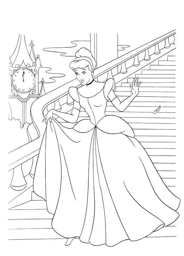 600x832 Disney Cinderella Coloring Pages And Fairy Godmother Coloring Page