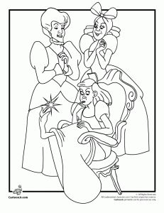 231x300 Fairy Godmother Helps Cinderella Coloring Pages Paper Toys