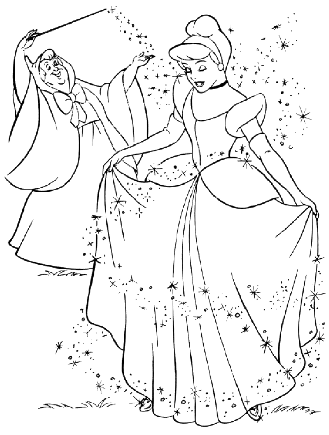 1077x1425 Cinderella Coloring Pages Free Printable Coloring Worksheets