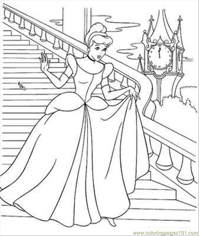 650x771 Disney Coloring Pages Free Printable Cinderella Inside Color Plan