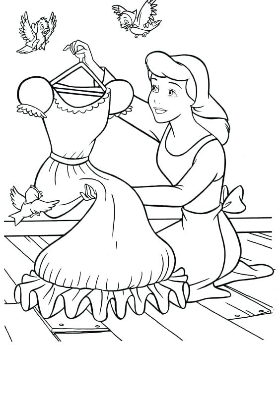 564x805 Cinderella Coloring Pages Free Printable Coloring Page Disney