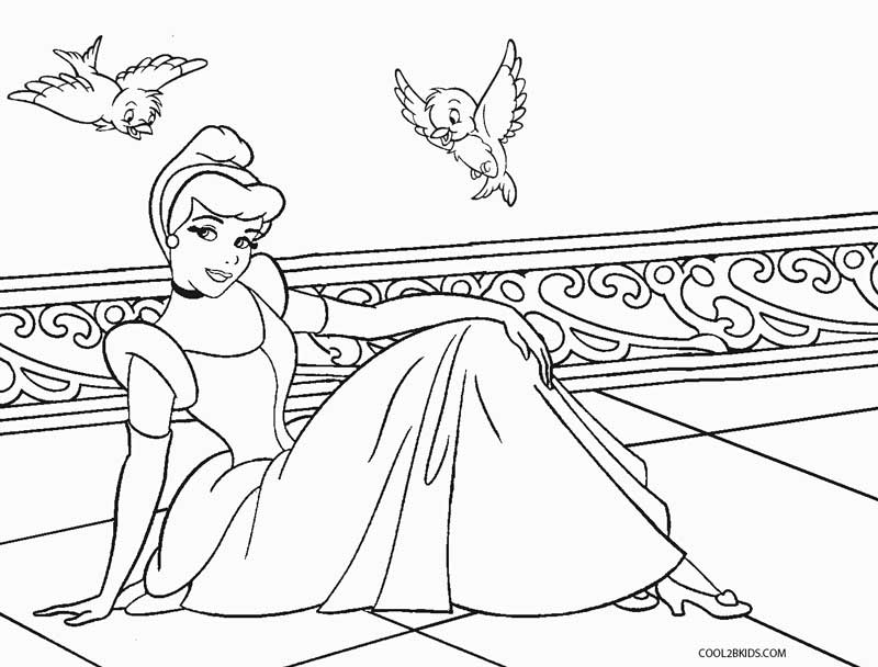 800x608 Free Printable Cinderella Coloring Pages For Kids