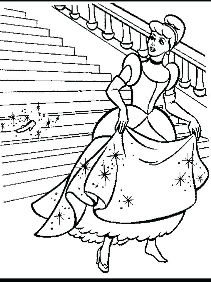 718x957 Glass Slipper Coloring Page High Quality Coloring Picture Picture