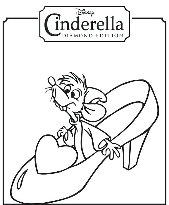 578x700 Cinderella Mice Coloring Pages Mouse In The Shoes Coloring Page