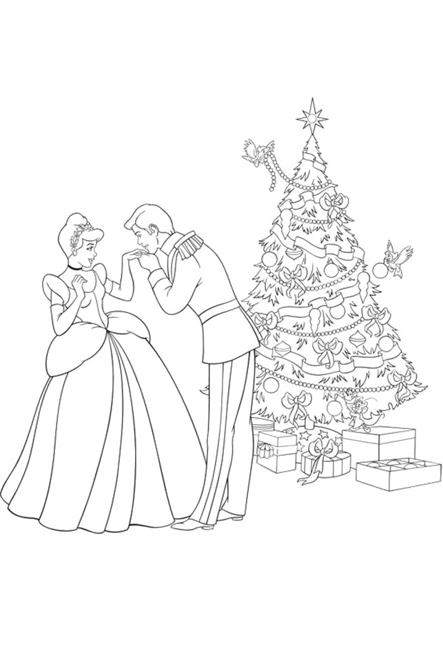 643x960 Cinderella And Prince Charming Coloring Pages