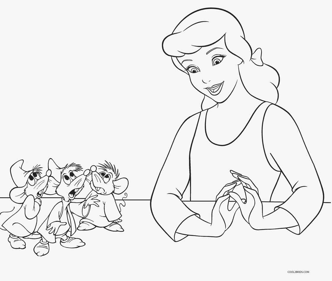 1119x950 Cinderella Mice Coloring Pages