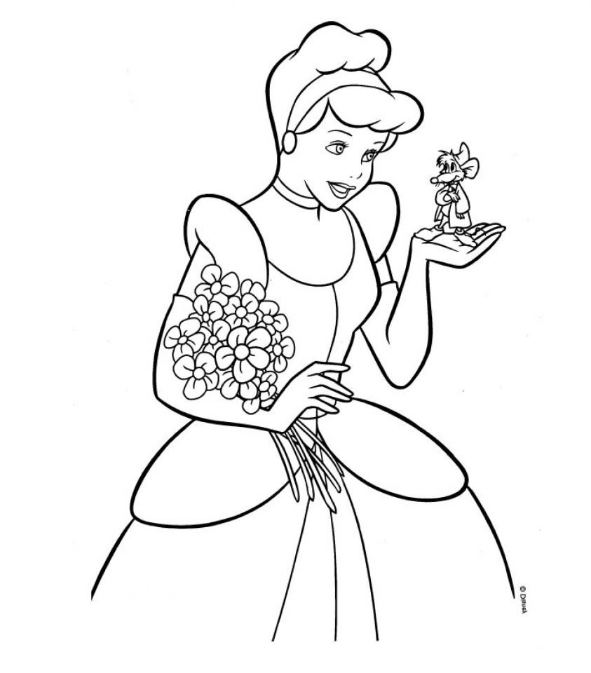 843x960 Free Printable Cinderella Coloring Pages For Kids