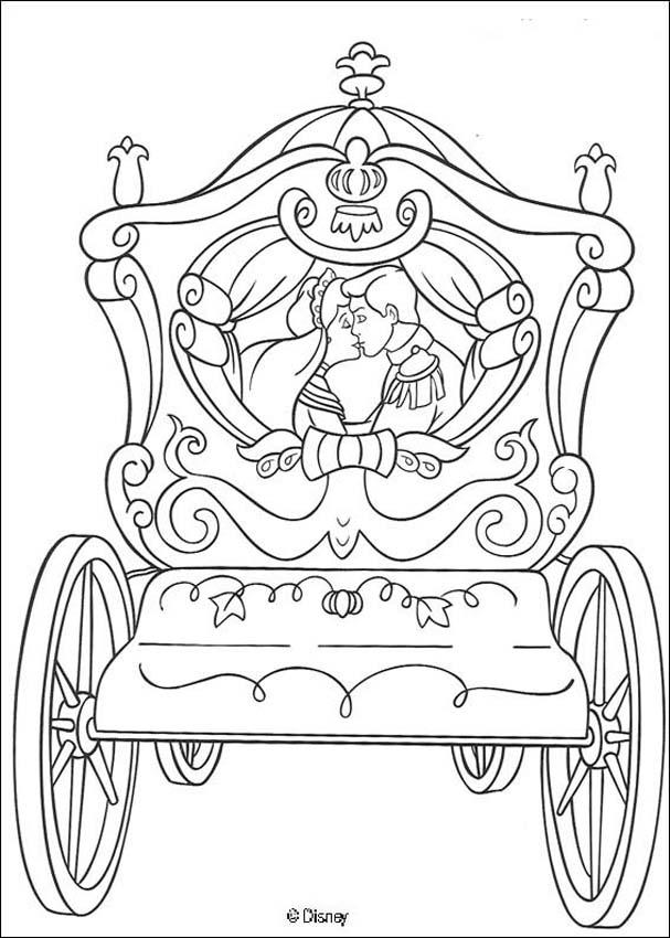 607x850 Cinderella Carriage Coloring Pages