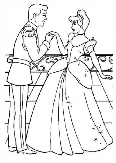 374x525 Cinderella Wedding Coloring Page Coloring Pages