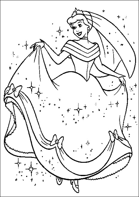 460x650 Cinderella Wedding Coloring Pages Color Bros