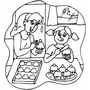 300x300 In The Kitchen Coloring Pages