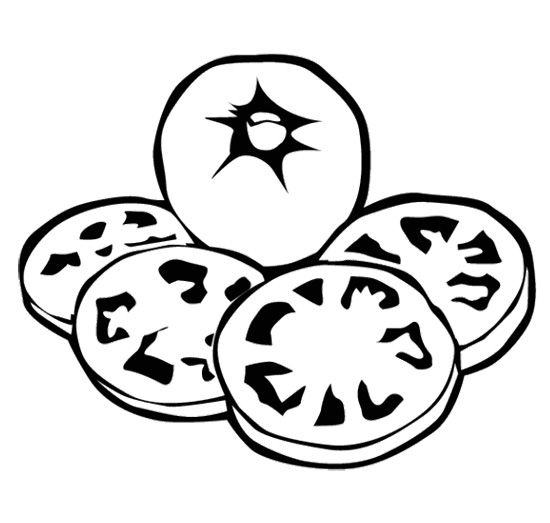 550x523 Tomato Slice Coloring Page Cookie