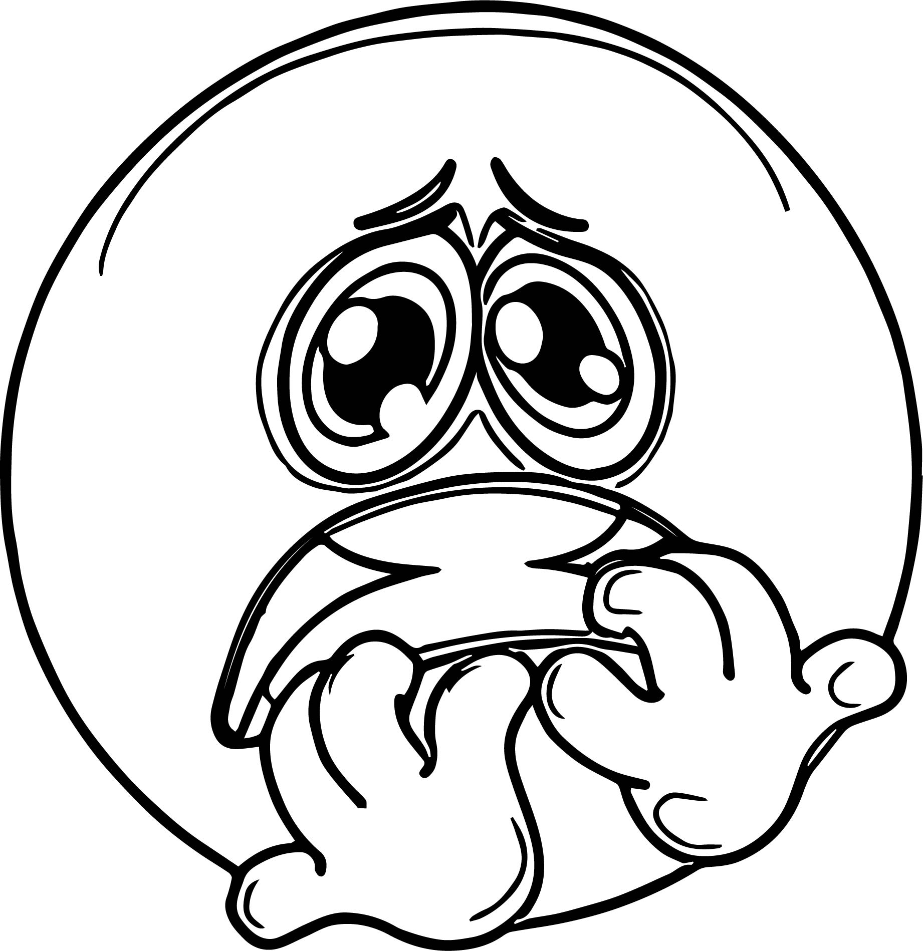 1842x1899 Fear Face Emoticon Circle Coloring Page Wecoloringpage