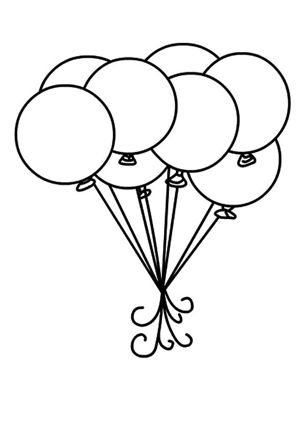 595x842 The Balloons And Circle For Coloring Book