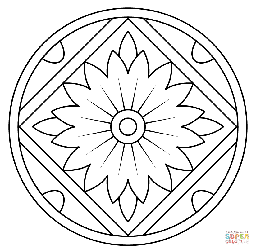 824x810 Mandala Pattern Coloring Pages
