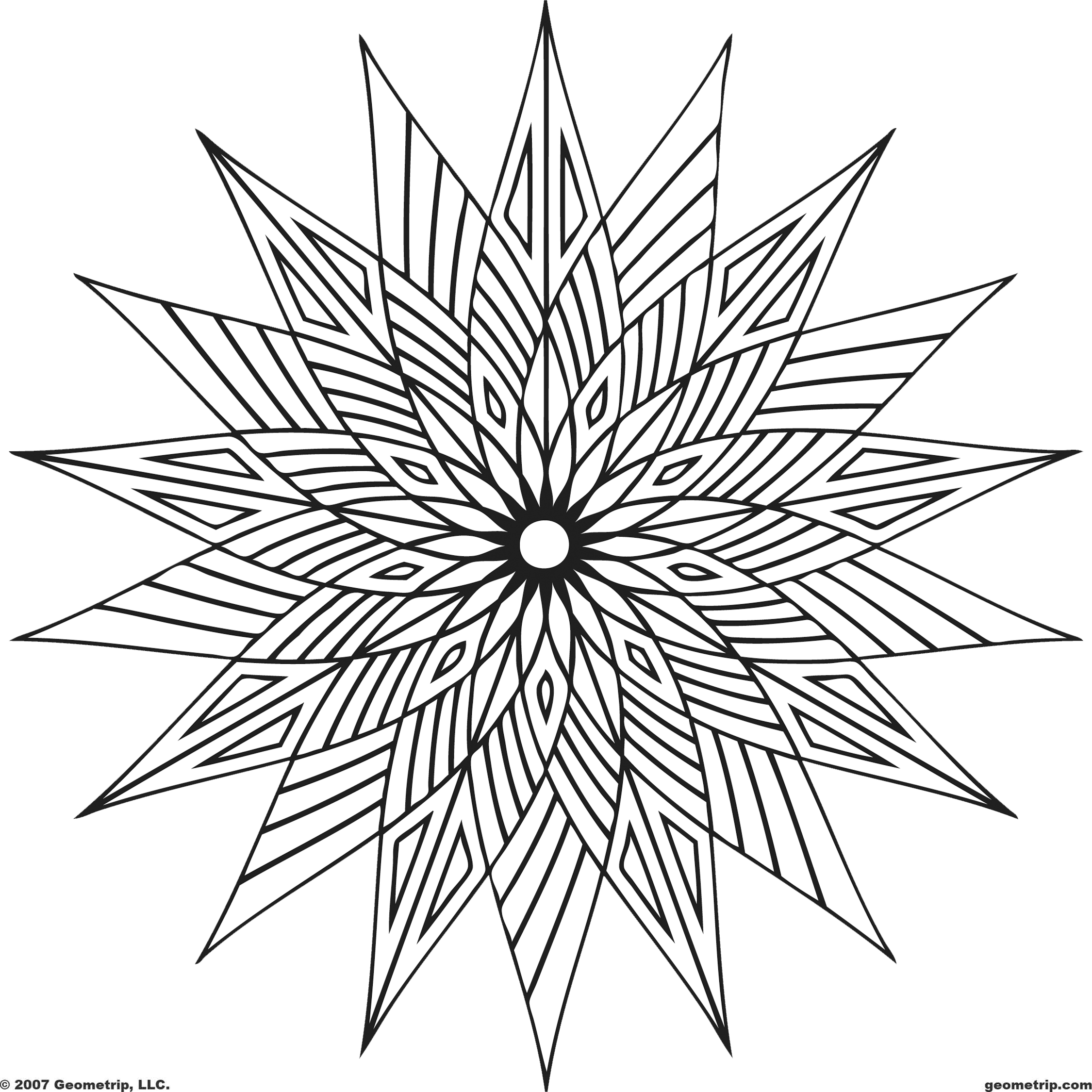 2250x2250 Coloring Page Shape Geometric Designs
