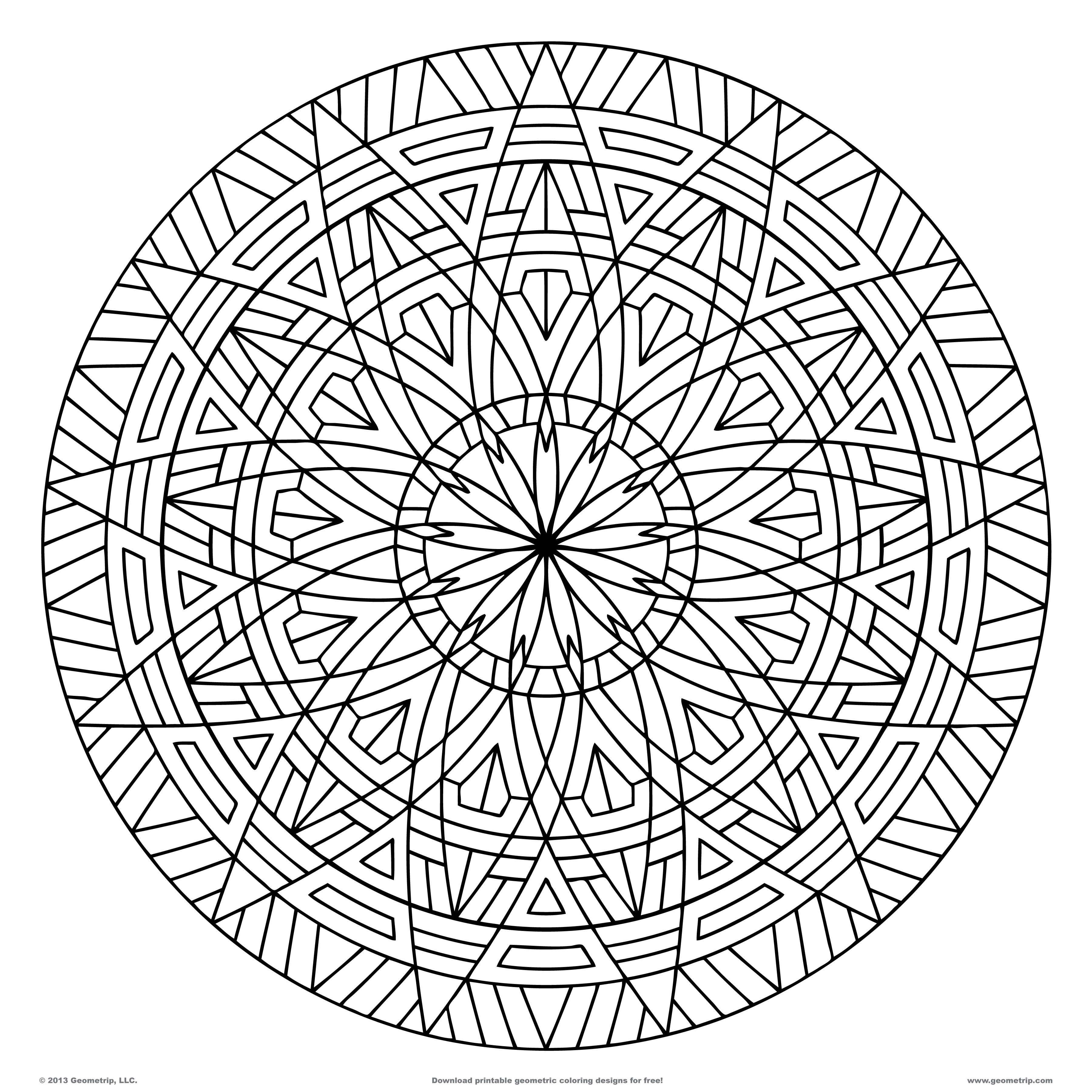 3600x3600 Images Of Printable Hard Geometric Coloring Pages