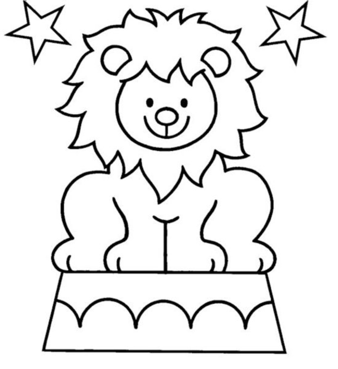 694x758 Circus Lion Coloring Pages